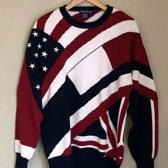 Nautica Other - Nautica Mens Large Patriotic American Flag Red Whi